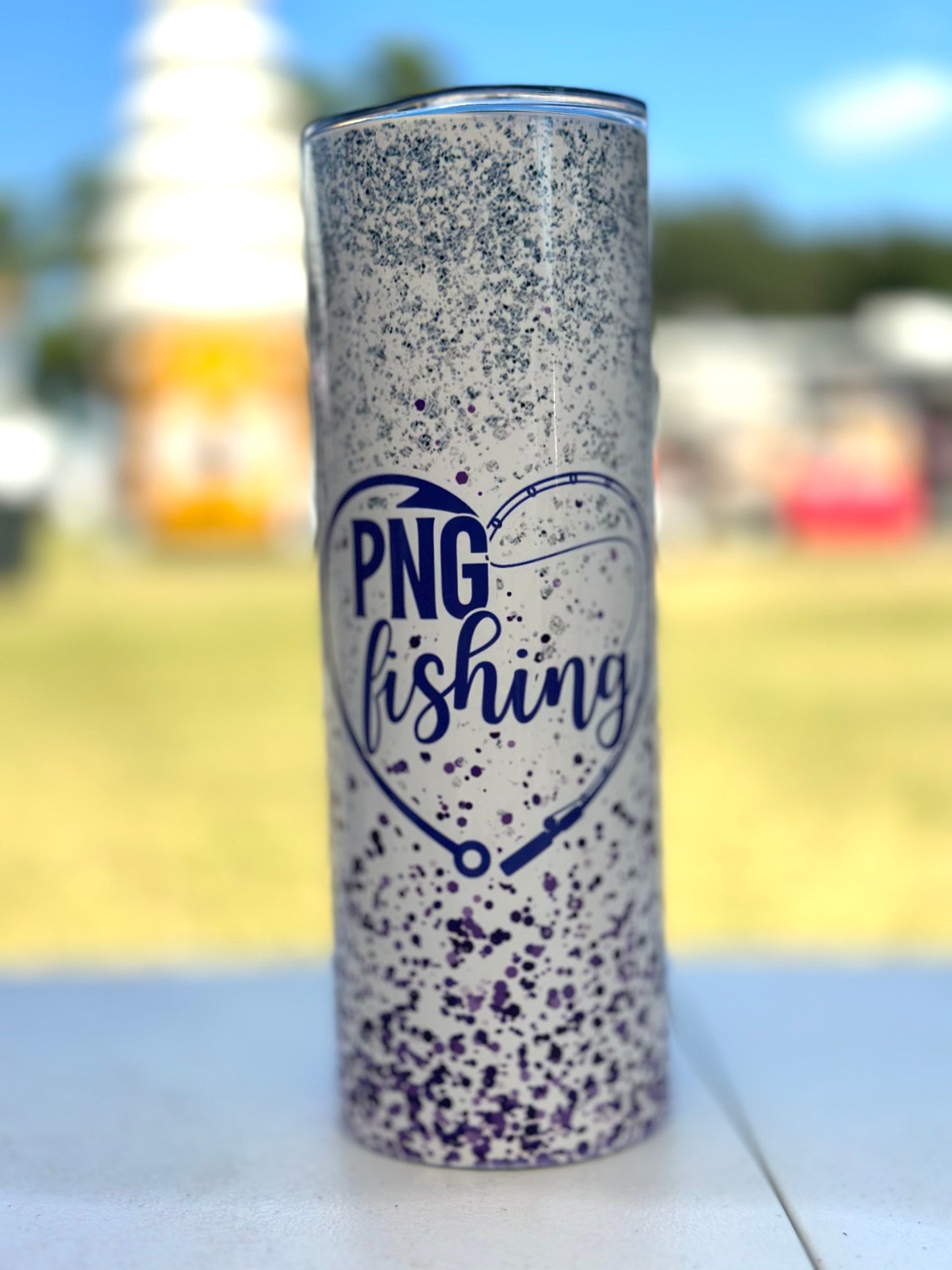 PNG Glitter Indian Headdress and Heart Tumbler